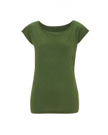 T-shirt donna in bambù e cotone biologico Verde