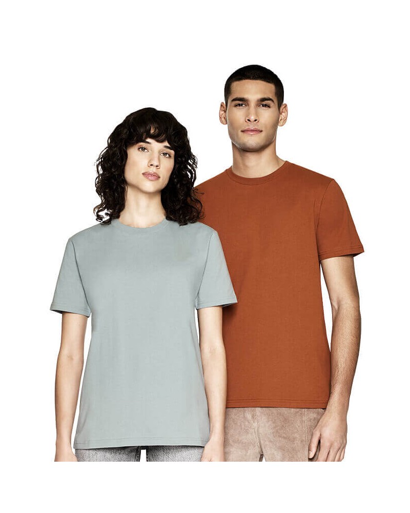 T-shirt uomo arancione in cotone biologico. Prodotto ecologico