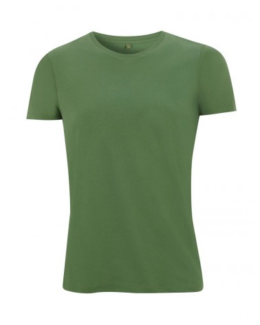 T-shirt verde slim uomo in cotone biologico. Prodotto ecologico.