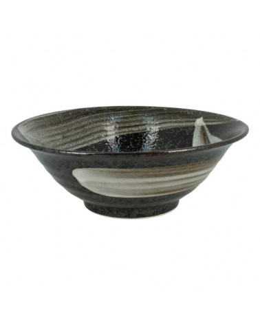 Ciotola ramen in ceramica giapponese nera.