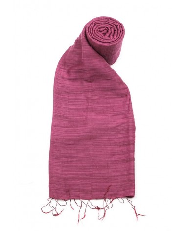 Sciarpa rosa peonia in seta e cotone tinture ecologiche misura large.