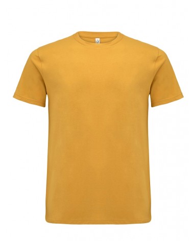 T-shirt uomo ocra in cotone biologico. Prodotto ecologico