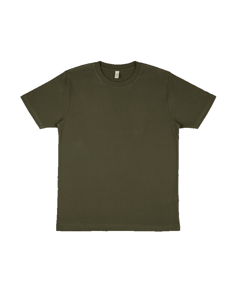 T-shirt uomo verde muschio in cotone biologico. Prodotto ecologico