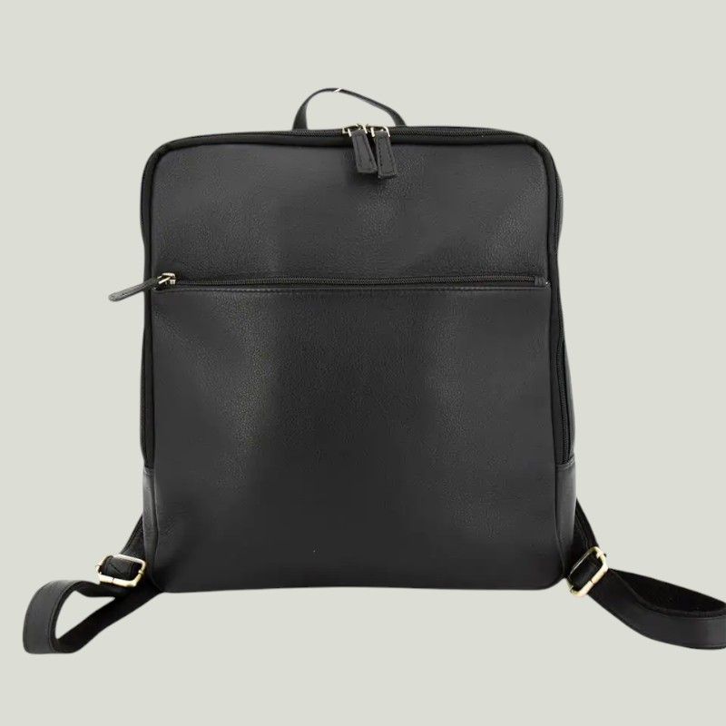 Zaino in Pelle Nappa nero - Commercio Equo e Solidale