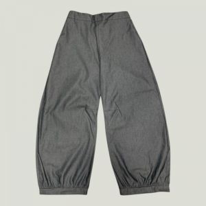 Pantalone donna palloncino cotone grigio denim Made in Italy