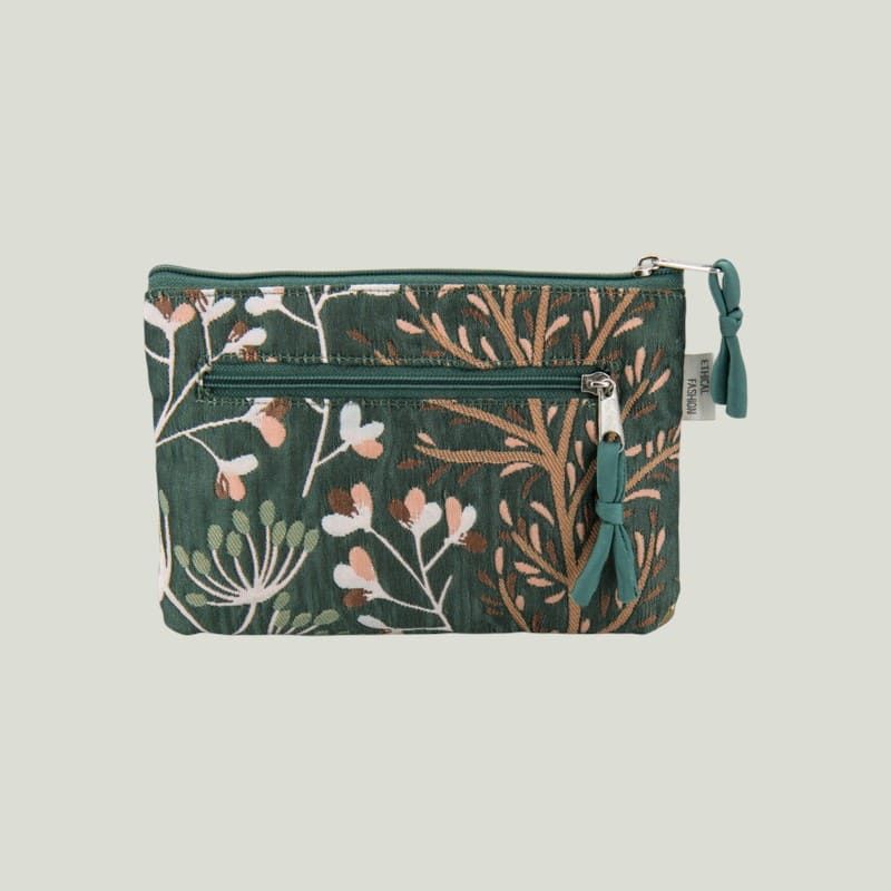 Astuccio in cotone broccato con fantasia floreale